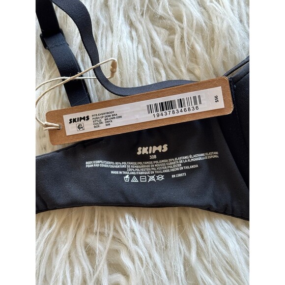 Skims Fits Everybody Push up Bra Onyx Size 30B - Picture 9 of 9